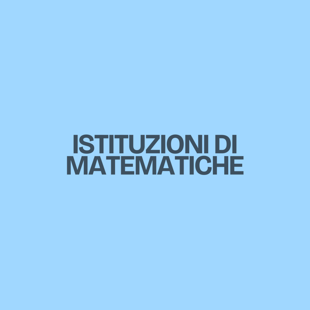 Istituzioni di matematiche